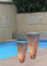 1 X 18 X 39 Gray Sandstone Ribbed Long Conical Planter With Light - herplace.store