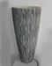 1 X 18 X 39 Gray Sandstone Ribbed Long Conical Planter With Light - herplace.store