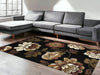 1' X 2' Black Polypropylene Area Rug - herplace.store