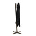 10' Black Polyester Square Tilt Cantilever Patio Umbrella With Stand - herplace.store