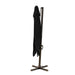 10' Black Polyester Square Tilt Cantilever Patio Umbrella With Stand - herplace.store