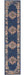 10' Blue and Ivory Oriental Power Loom Distressed Runner Rug - herplace.store