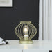 10" Gold Bedside Table Lamp With Gold Cage Shade - herplace.store