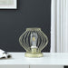 10" Gold Bedside Table Lamp With Gold Cage Shade - herplace.store