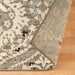 10' Ivory Beige And Light Blue Floral Stain Resistant Runner Rug - herplace.store