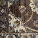 10' Ivory Blue and Brown Floral Power Loom Runner Rug - herplace.store