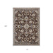 10' Ivory Blue and Brown Floral Power Loom Runner Rug - herplace.store