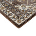 10' Ivory Blue and Brown Floral Power Loom Runner Rug - herplace.store