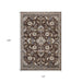 10' Ivory Blue and Brown Floral Power Loom Runner Rug - herplace.store