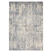 10' Light Gray and Blue Abstract Power Loom Runner Rug - herplace.store