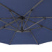 10' Navy Blue Polyester Round Tilt Cantilever Patio Umbrella With Stand - herplace.store