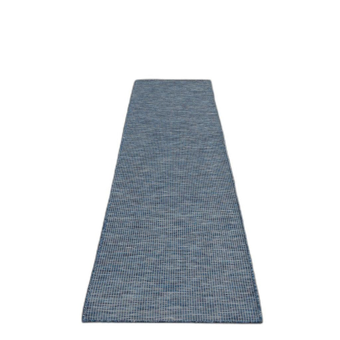 10' Navy Blue Power Loom Runner Rug - herplace.store