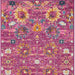 10' Pink Floral Power Loom Runner Rug - herplace.store