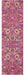 10' Pink Floral Power Loom Runner Rug - herplace.store