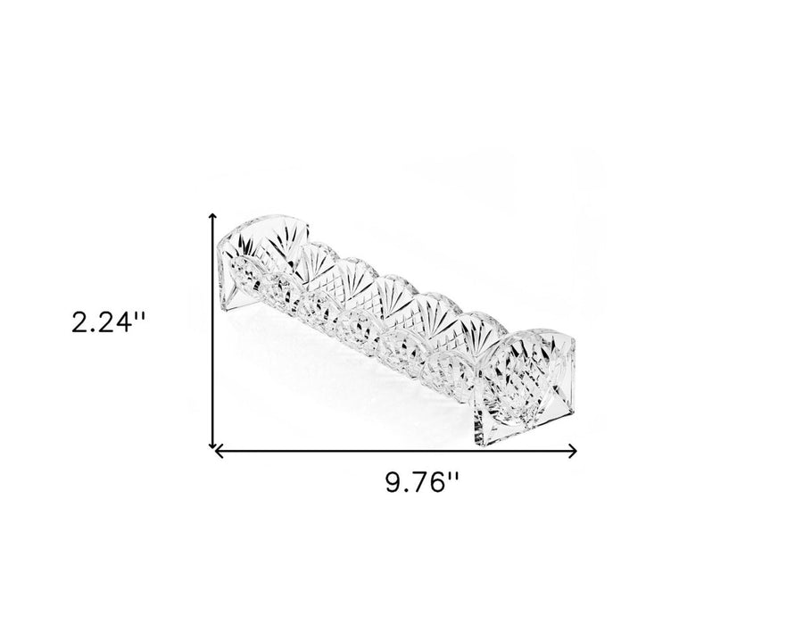 10" Rectangular Cut Crystal Cracker Tray - herplace.store