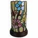 10" Red and Beige Dragonfly Stained Glass Accent Lamp - herplace.store