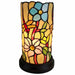 10" Red and Beige Dragonfly Stained Glass Accent Lamp - herplace.store