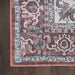 10' Red and Ivory Floral Power Loom Distressed Washable Runner Rug - herplace.store