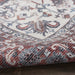 10' Red and Ivory Floral Power Loom Distressed Washable Runner Rug - herplace.store