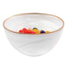 10" White and Gold Alabaster Glass Round Serving Bowl - herplace.store