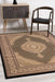 10' X 13' Beige and Black Oriental Washable Non Skid Area Rug - herplace.store