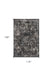 10' X 13' Black Damask Area Rug - herplace.store