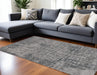 10' X 13' Gray and Ivory Abstract Area Rug - herplace.store