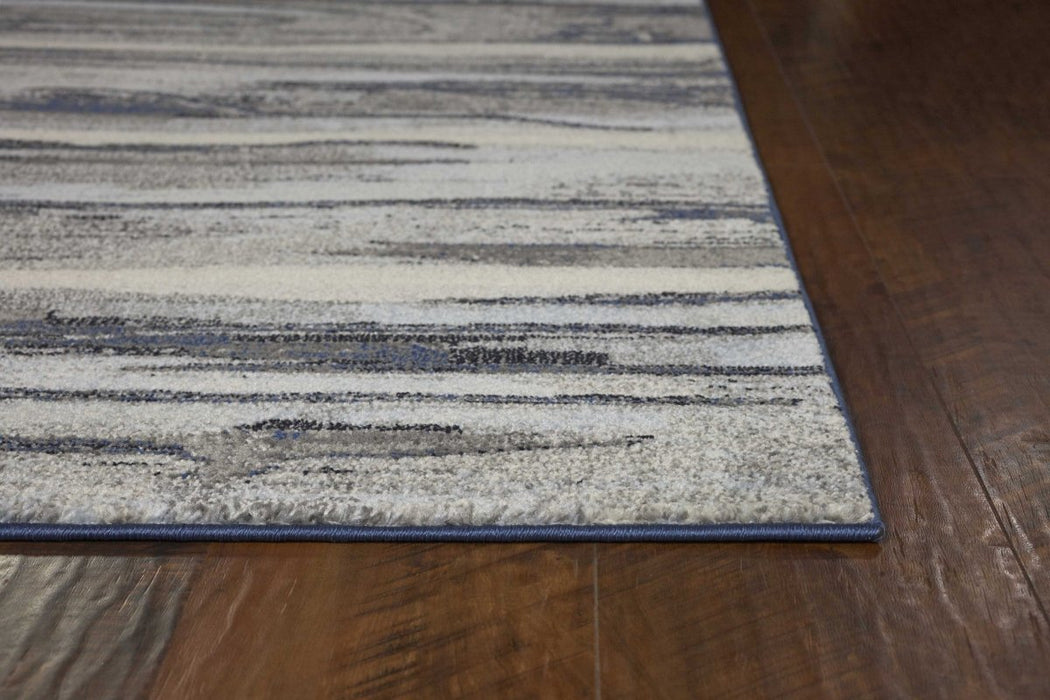 10' X 13' Grey Machine Woven Abstract Brushstroke Indoor Area Rug - herplace.store