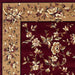 10' X 13' Red Beige Machine Woven Floral Traditional Indoor Area Rug - herplace.store