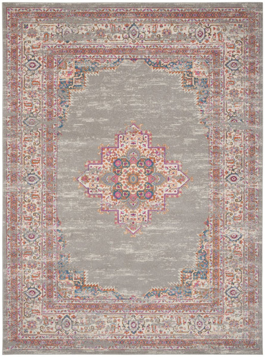 10' X 14' Blue Moroccan Power Loom Distressed Area Rug - herplace.store