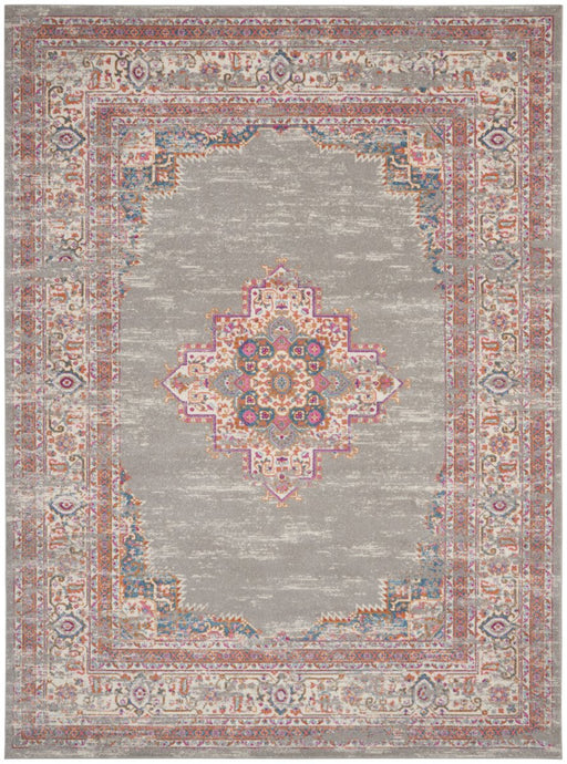 10' X 14' Blue Moroccan Power Loom Distressed Area Rug - herplace.store