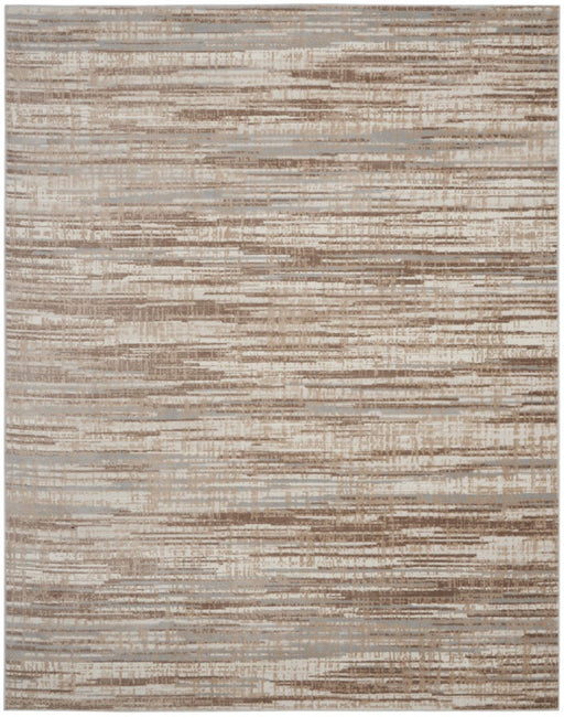 10' X 14' Brown Abstract Power Loom Area Rug - herplace.store