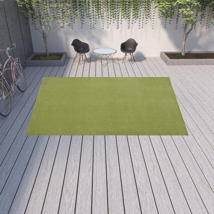 10' X 14' Green Non Skid Indoor Outdoor Area Rug - herplace.store