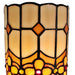 11" Brown and Beige Mosaic Tile Stained Glass Accent Lamp - herplace.store