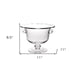 11" Clear Mouth Blown Crystal Round Pedestal Centerpiece Bowl - herplace.store