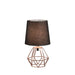 11" Copper Bedside Table Lamp With Black Empire Shade - herplace.store