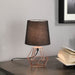 11" Copper Bedside Table Lamp With Black Empire Shade - herplace.store