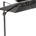 11' Dark Gray Polyester Round Tilt Cantilever Patio Umbrella With Stand - herplace.store