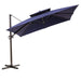 11' Navy Blue Polyester Round Tilt Cantilever Patio Umbrella With Stand - herplace.store