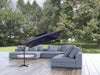 11' Navy Blue Polyester Round Tilt Cantilever Patio Umbrella With Stand - herplace.store