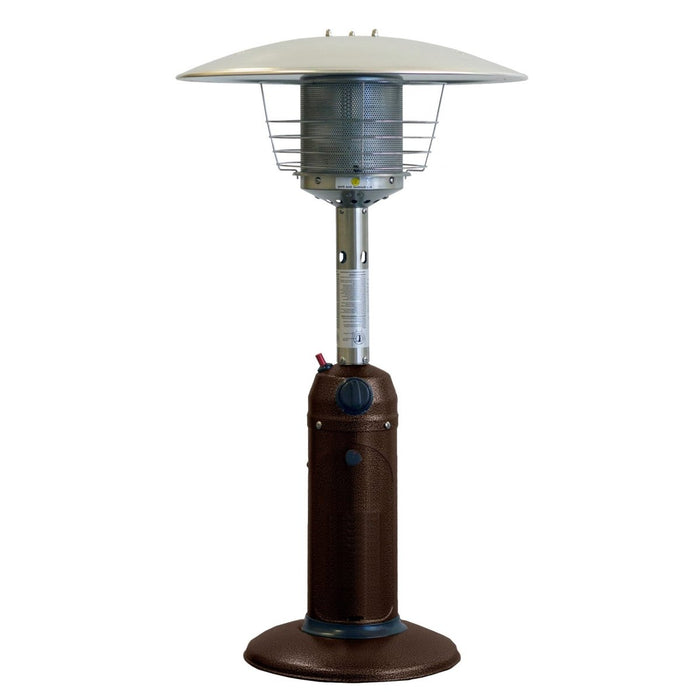 11000 BTU Bronze Steel Propane Cylindrical Pole Tabletop Patio Heater - herplace.store