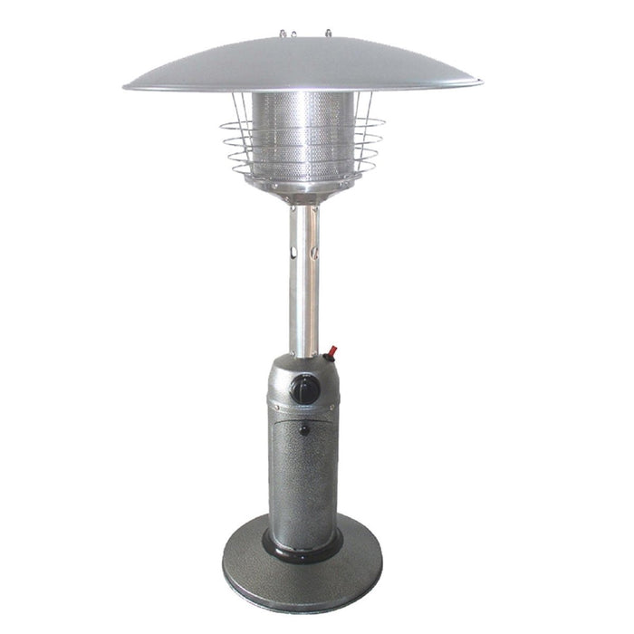 11000 BTU Silver Steel Propane Cylindrical Pole Tabletop Patio Heater - herplace.store