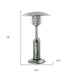 11000 BTU Silver Steel Propane Cylindrical Pole Tabletop Patio Heater - herplace.store