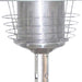 11000 BTU Silver Steel Propane Cylindrical Pole Tabletop Patio Heater - herplace.store