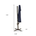 11.5' Navy Blue Polyester Round Tilt Cantilever Patio Umbrella With Stand - herplace.store