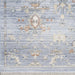 12' Blue and Ivory Oriental Power Loom Distressed Runner Rug - herplace.store