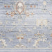 12' Blue and Ivory Oriental Power Loom Distressed Runner Rug - herplace.store