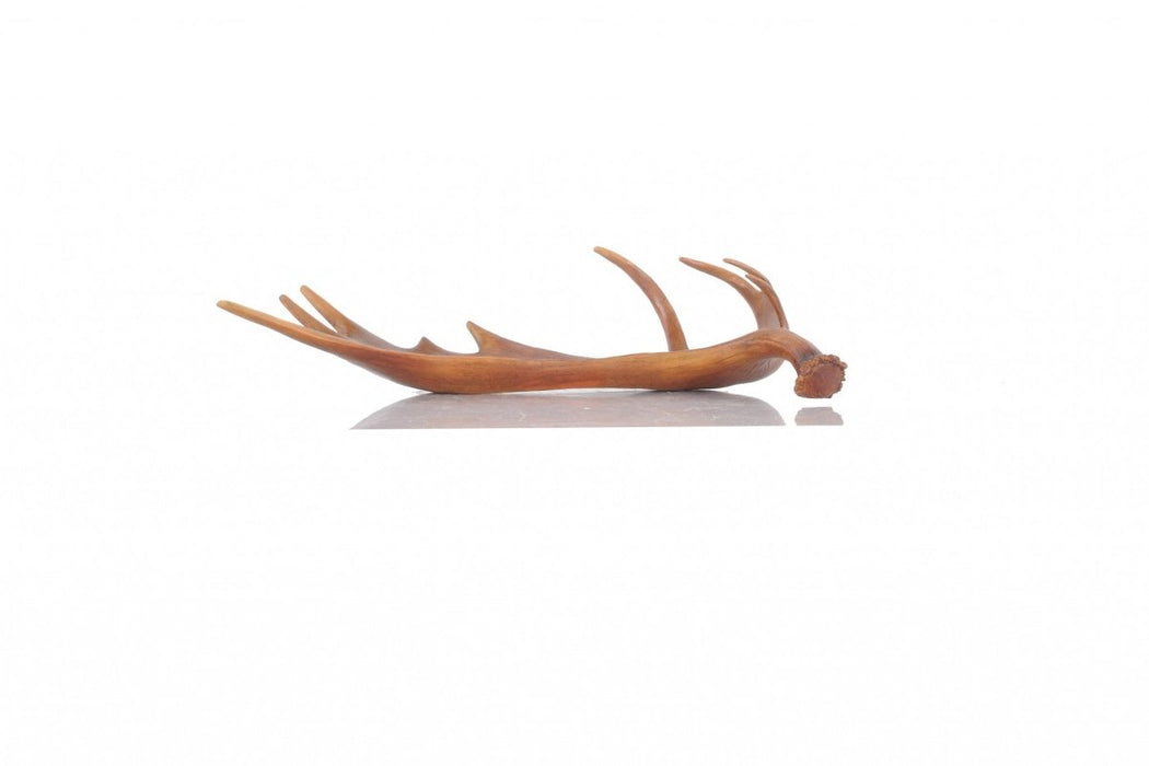 12" Brown Antler Resin Serving Tray - herplace.store