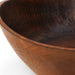 12" Brown Mod Curve Edge Wood Low Salad Bowl - herplace.store