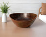 12" Brown Mod Curve Edge Wood Low Salad Bowl - herplace.store